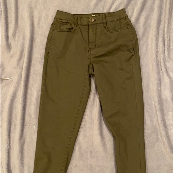 SO high rise army green jeggings - Picture 1 of 4